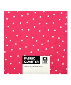 18 x 21 White Dots Cotton Fabric Quarter 1pc by Keepsake Calico