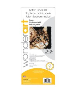 Wonderart Latch Hook Kit 12X12 Tabby