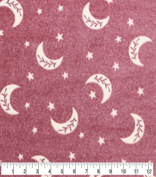 Celestial Moon Luxe Fleece Fabric - Image 3