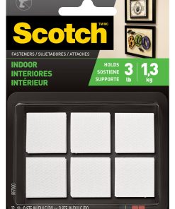 Scotch 12pk White Indoor Square Fasteners