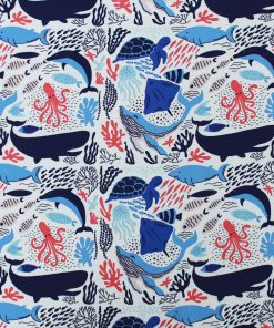 Bright Sea Life Super Snuggle Flannel Fabric