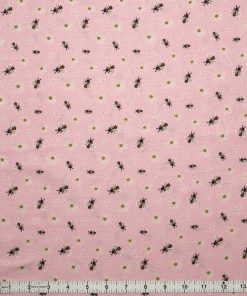 Daisies   Bees on Pink Quilt Cotton Fabric by Keepsake Calico