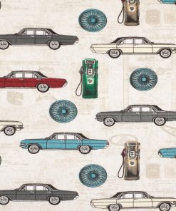 Vintage Cars Super Snuggle Flannel Fabric