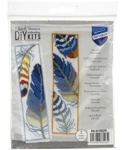 Vervaco 2 x 8 Feathers Bookmark Counted Cross Stitch Kit 2pk