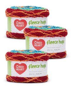 Red Heart Fleece Hugs 415yds Worsted Polyester Yarn 3 Bundle