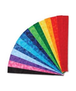 2.5 Brushstroke Bright Cotton Fabric Strips 40pc