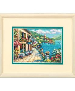 Dimensions 7 x 5 Overlook Cafe Counted Cross Stitch Kit