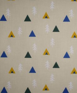 Camping on Tan Quilt Cotton Fabric by Quilter s Showcase