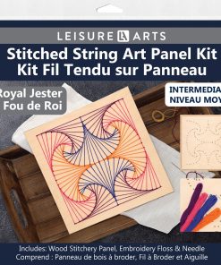 Liesure Arts 10 Royal Jester Panel Wood Stitching String Art Kit