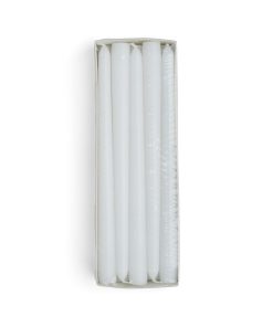 10 Unscented White Taper Candles 10pk by Hudson 43