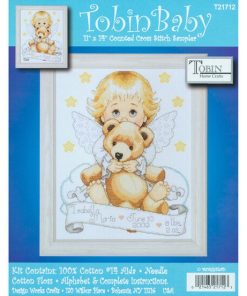 Tobin 11 14 Angel Baby Birth Record Counted Cross Stitch Kit