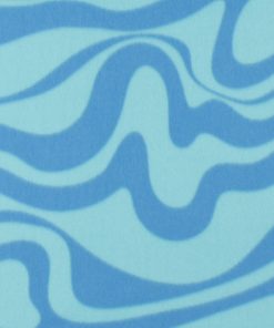 Blue Abstract Wave Blizzard Fleece Fabric