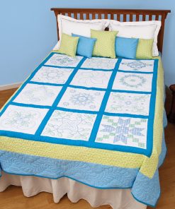 Jack Dempsey 18 Stamped Sampler Cross Stitch Quilt Blocks 12ct