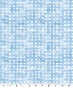 Susan Winget Blue Spring Meadow Check Cotton Fabric by Keepsake Calico