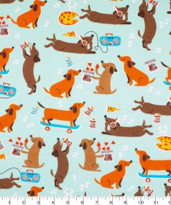 Super Snuggle Flannel Fabric Cool Dogs