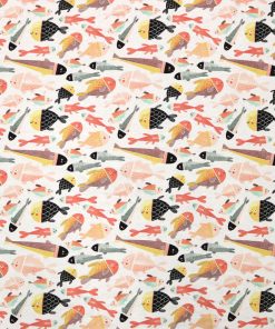 Crowded Pastel Fish Super Snuggle Flannel Fabric