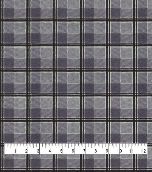 Plaid Gray 108 Wide Flannel Fabric - Image 3
