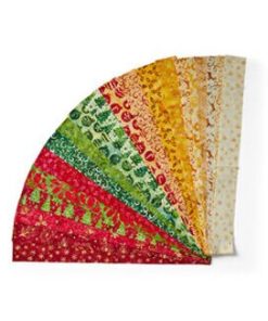 2.5 x 42 Winter Wishes Batik Christmas Cotton Fabric Roll 40ct