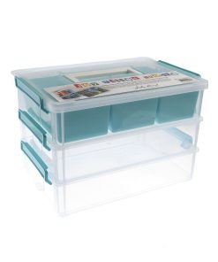 John Bead 10 x 7 Clear Joy Filled Stackable Storage Containers 3pk - 1