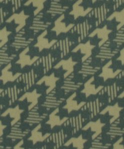 Green Diagonal Houndstooth Blizzard Fleece Fabric
