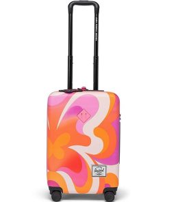 x Jade Purple Brown Butterfly Swirl Day Herschel Heritage Hardshell Large Carry Spinner Suitcase