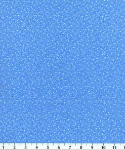 Fabric Traditions Etching Vines on Blue Cotton Fabric by Keepsake Calico