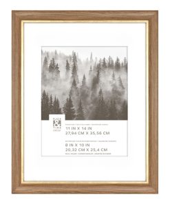 11 x 14 Matted to 8 x 10 Walnut   Brass Wall Frame by Place   Time