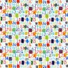 Blue Bright Numbers Novelty Cotton Fabric