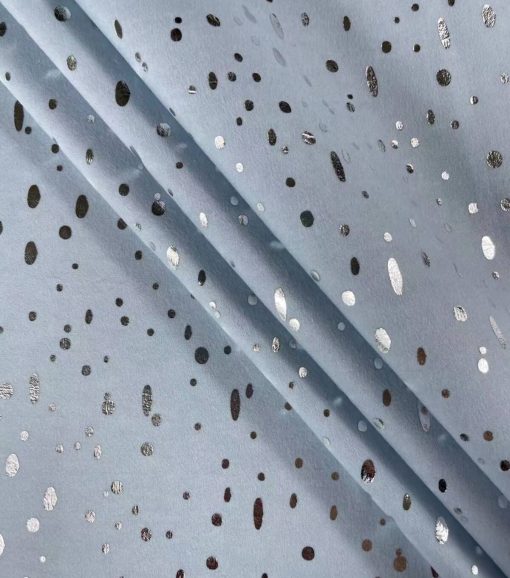 Speckle Blue Foil Flannel Fabric - Image 2
