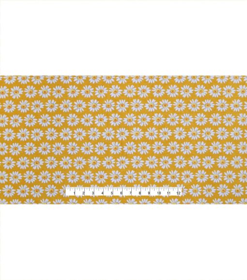 Daisy Yellow Super Snuggle Cotton Fabric - Image 4