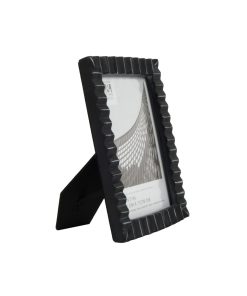 5 x 7 Distressed Black Sculpted Tabletop Picture Frame by Place   Time