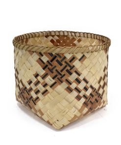 14 Checkered Bamboo Woven Basket by Place   Time
