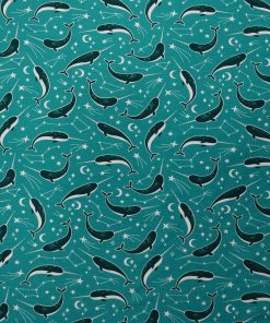 Narwhals on Blue Super Snuggle Flannel Fabric