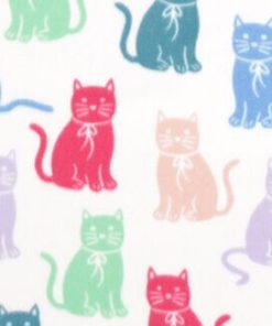 Multi Color Cats Blizzard Fleece Fabric