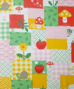 Yellow   Red Patchwork Super Snuggle Flannel Fabric by POP!