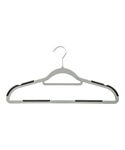 Honey Can Do 18 x 9.5 Plastic Hangers With No Slip Rubber Grip 15pk