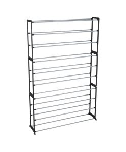 Simplify 24 Black 50 Pair Shoe Rack