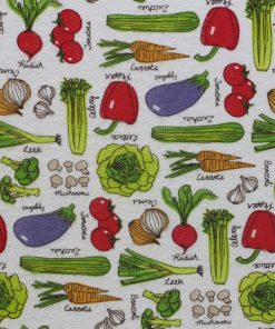 Veggies Labeled Super Snuggle Flannel Fabric