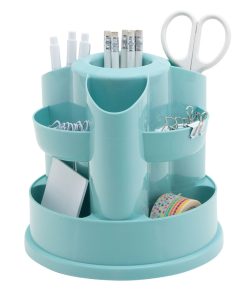 8 x 8 Blue Rotating Desktop Organizer