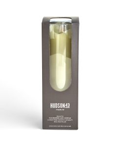 2 x 8 Ivory Aurora Flame Wave Edge Pillar Candle by Hudson 43