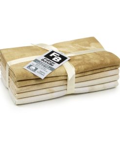 18 x 21 Tan Textured Cotton Fabric Quarters 5ct by Keepsake Calico