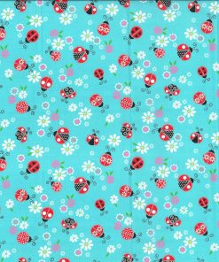 Fabric Traditions Lady Bug Novelty Metallic Cotton Fabric