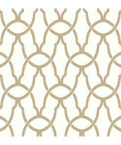 RoomMates Wallpaper Gold Trellis
