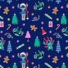 Stitch Christmas Icons Christmas Cotton Fabric