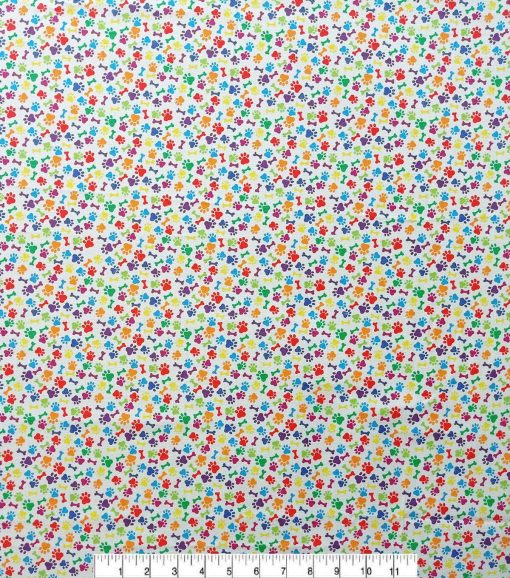 White Paw Novelty Prints Cotton Fabric - Image 3