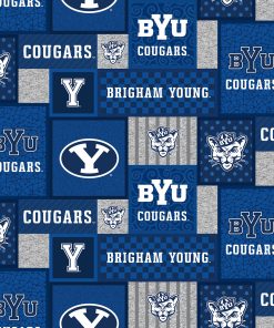 Brigham Young University Patch Fleece Fabric