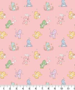 Care Bears Flannel Fabric Playful Pink