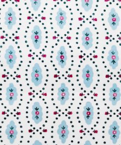 Blue Foulard Luxe Flannel Fabric