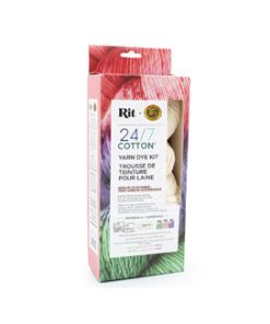 Lion Brand 3.5oz Pink Purple   Green 24/7 Cotton Yarn RIT Dye Kit