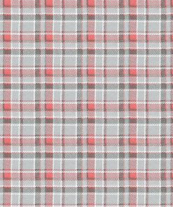 Gray Pink Plaid Super Snuggle Flannel Fabric